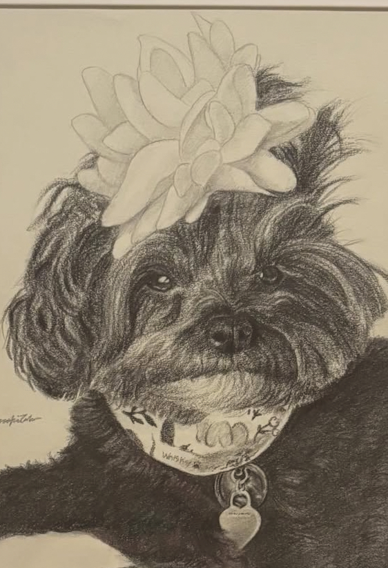 Dog with Flower Crown